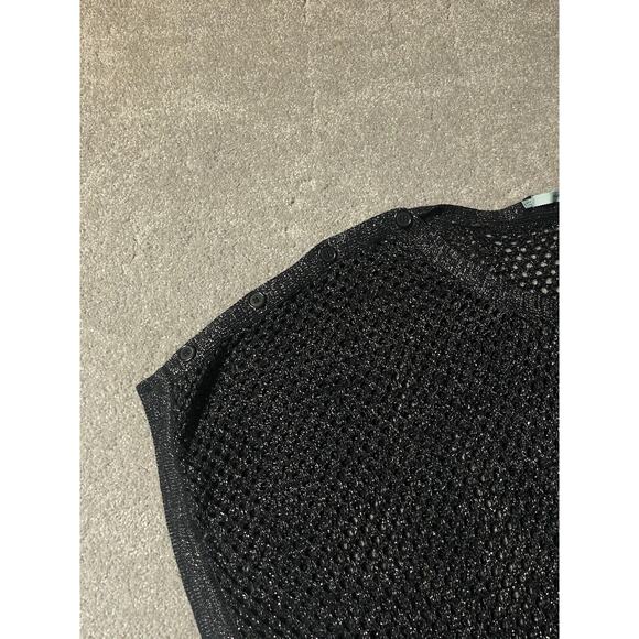 Maurices 90s Y2K Sweater Womens XL Black Silver Open Knit Dark Fairy Grunge - Picture 7 of 11